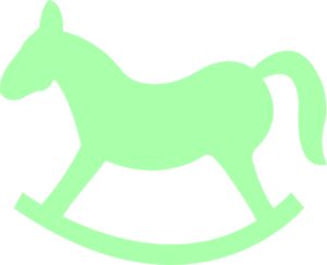 Green Rocking Horse Clip Art