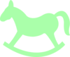 Green Rocking Horse Clip Art