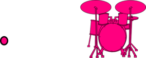 Drums Hot Pink Clip Art