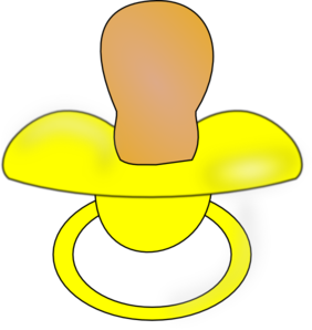 Pacifier Yellow Clip Art