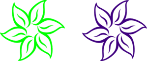 Lime Green And Purple Flower Clip Art