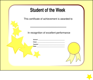 Student Of The Week Realigned Clip Art
