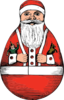 Rolly-polly Santa Clip Art