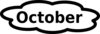 October Calendar Sign Clip Art